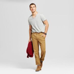 Goodfellow & Co -  Men's Mid Rise Straight Leg Slim S Brown